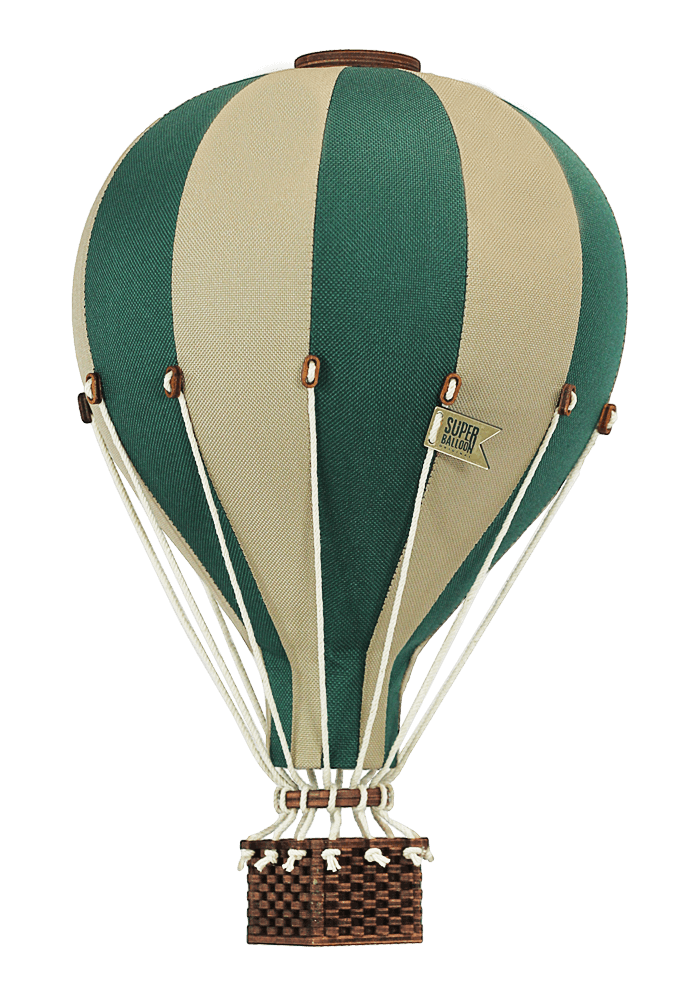 Inflatable Hot Air Balloon Decorations | Baby Shower Decorations and Birthday Decor | Baby Nursery Decor | Baby Room Decor | Gender Reveal Decorations | Hot Air Balloon Décor | Deep Green/Beige